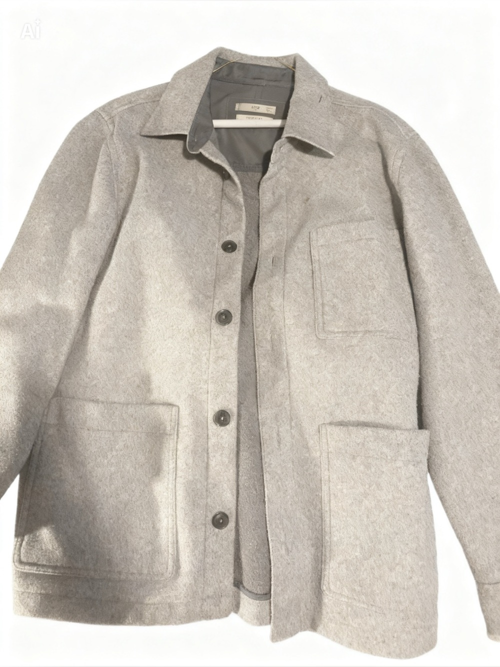 Mango Man Gray Wool Chore Jacket L